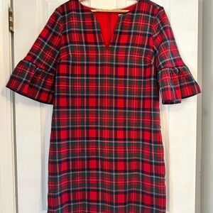 Vineyard Vines Plaid Red and Green Dress